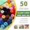 304 Pcs Needle Felting Kit, Wool Roving 50 Colors Set, Needle Felting Starter Kit, Needle Felting Tools Kit with 2 Exquisite Storage Bags, Felt Tools for Felted Animal Needle Felting Supplies